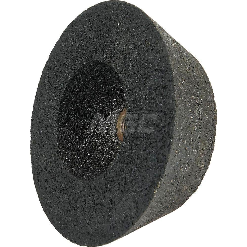 Tool & Cutting Grinding Wheel: 6″ Dia, 1-1/2″ Width, 16 Grit, Q Hardness, Type 11 Silicon Carbide, Medium, 6,000 Max RPM