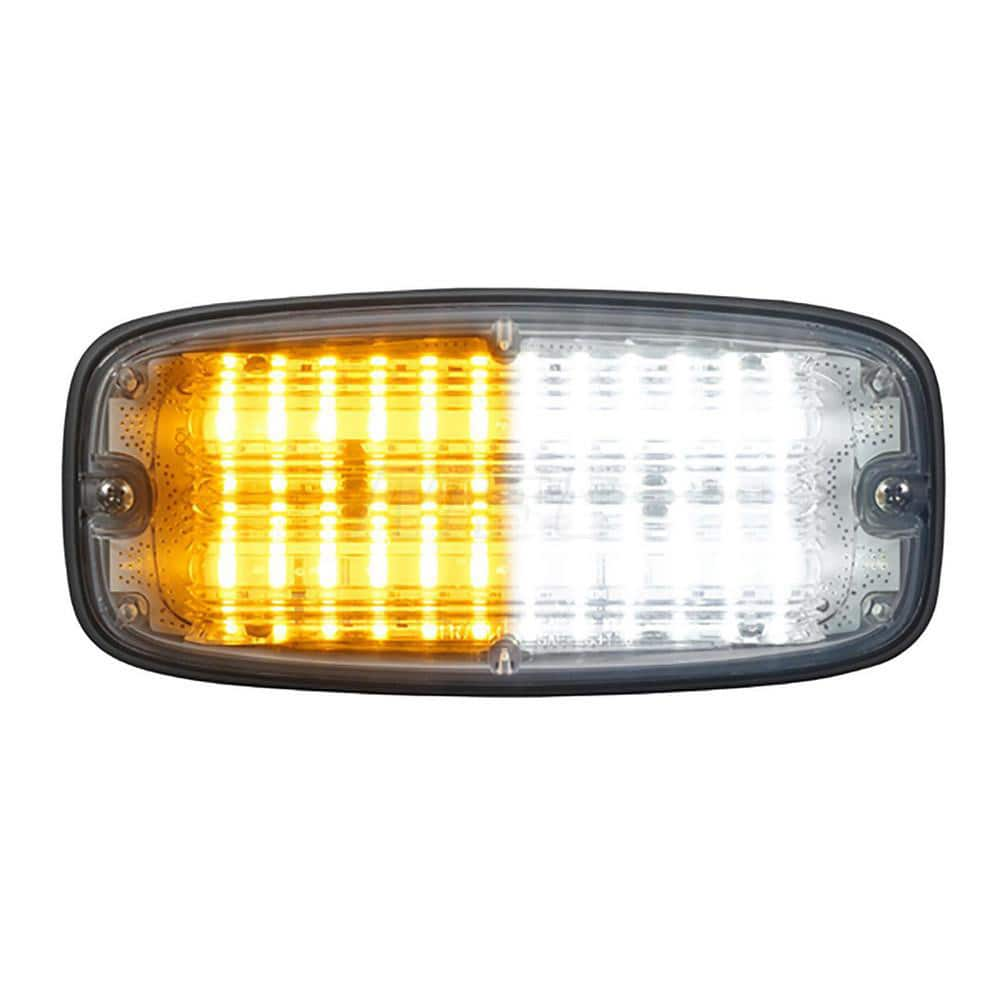 Emergency Light Assemblies; Type: Flashing Led Warning; Flash Rate: Variable; Flash Rate (FPM): 13; Mount: Surface; Color: Amber/White; Power Source: 12 Volt DC