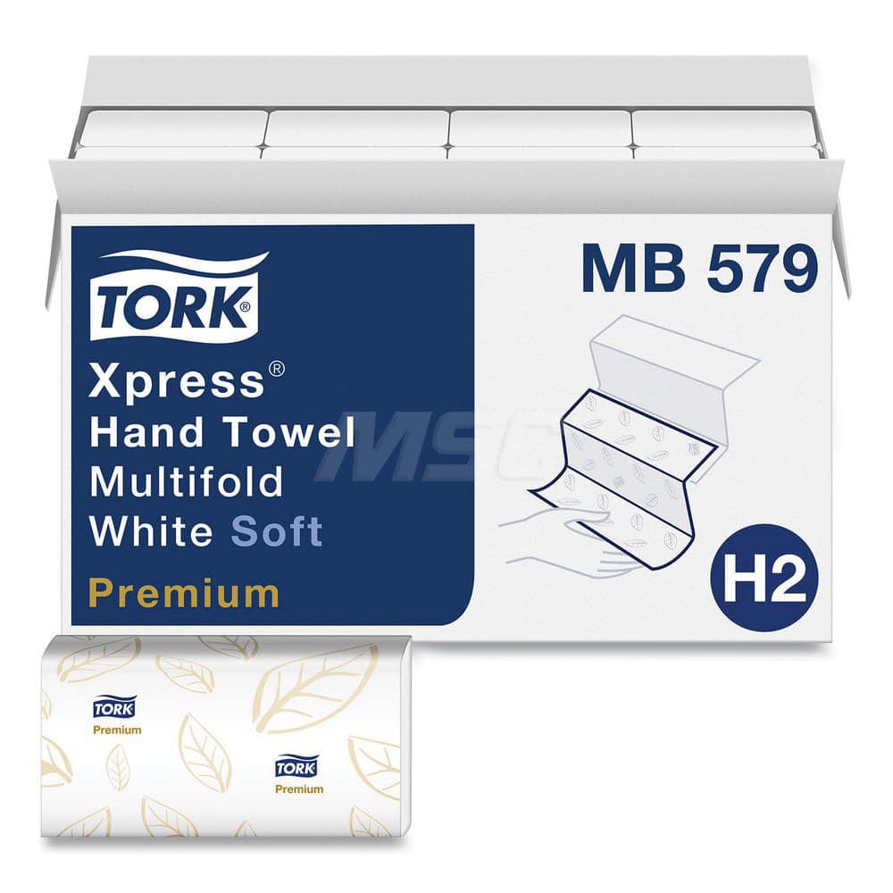 Paper Towels: Multifold, Pack, 2 Ply, Recycled Fiber, Blue & White 135 Sheets