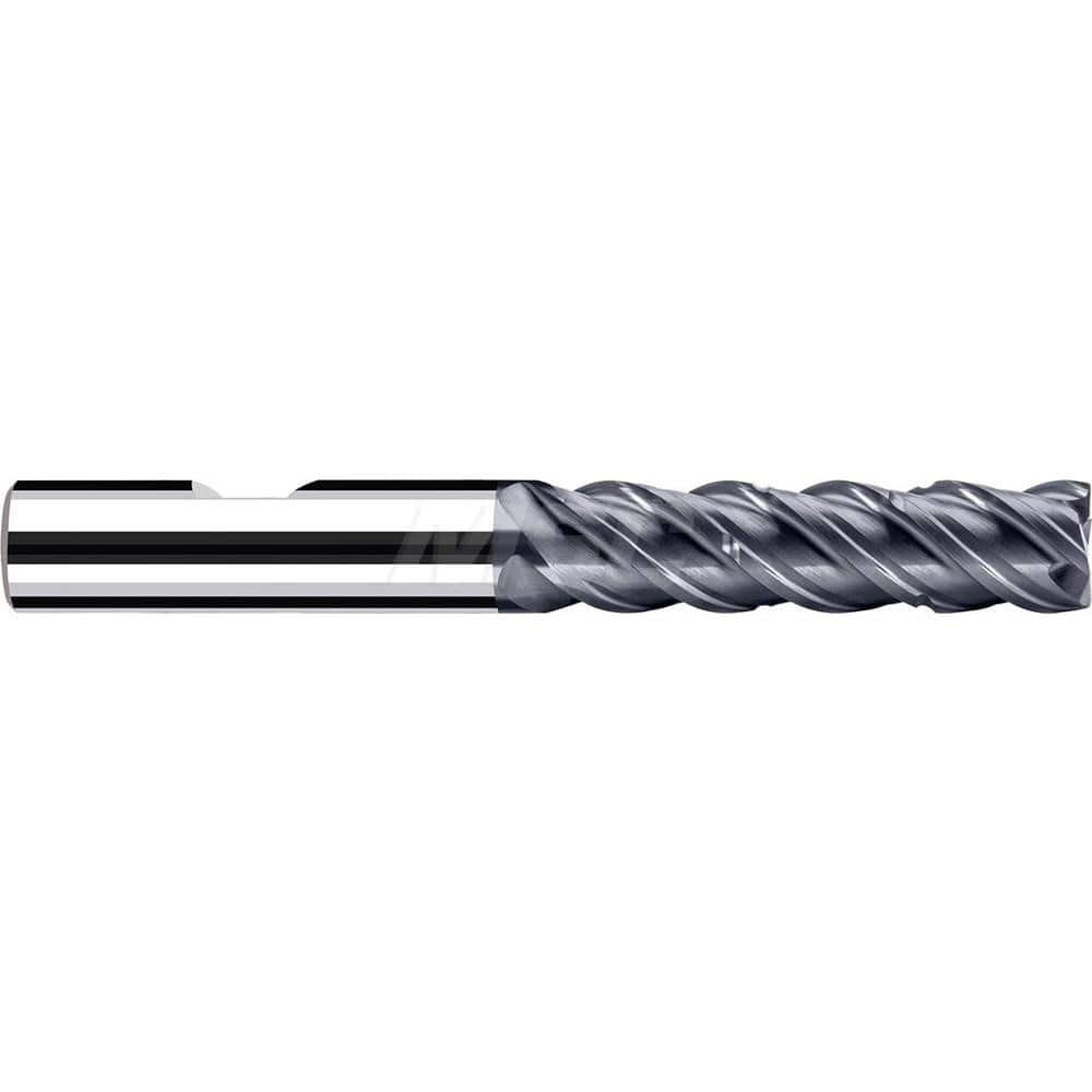 Square End Mill: 3/16'' Dia, 9/16'' LOC, 1/4'' Shank Dia, 2-1/4'' OAL, 4 Flutes, Solid Carbide Single End, Polychrom Finish, Spiral Flute, 45 ™ Variable Helix, Centercutting, RH Cut, RH Flute, Series E-Cut