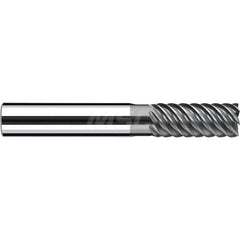Square End Mill: 1/4'' Dia, 0.0246'' LOC, 1/4'' Shank Dia, 2-1/4'' OAL, 3 Flutes, Solid Carbide Single End, Polychrom Finish, Spiral Flute, 55 ™ Variable Helix, RH Cut, RH Flute, Series E-Cut