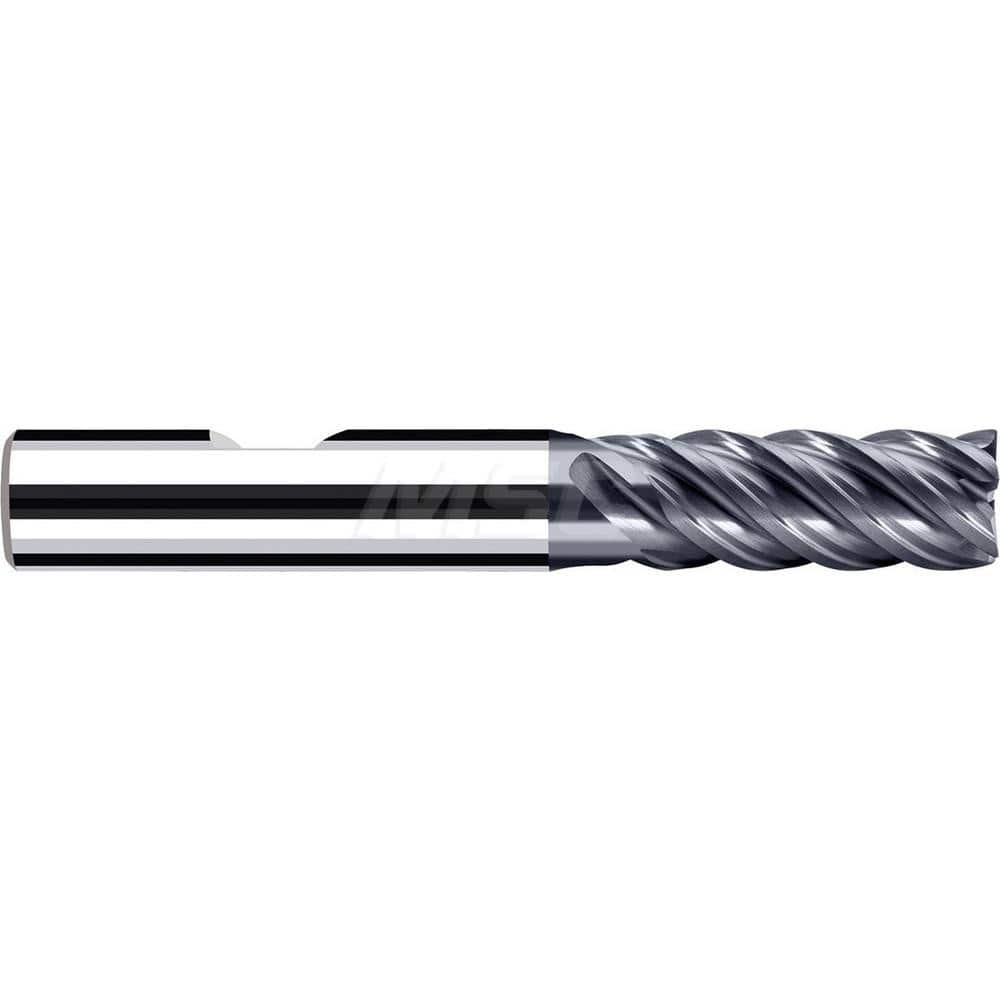 Square End Mill: 0.7874'' Dia, 1.5748'' LOC, 0.7874'' Shank Dia, 4.0945'' OAL, 3 Flutes, Solid Carbide Single End, Polychrom Finish, Spiral Flute, 45 ™ Variable Helix, Centercutting, RH Cut, RH Flute, Series E-Cut