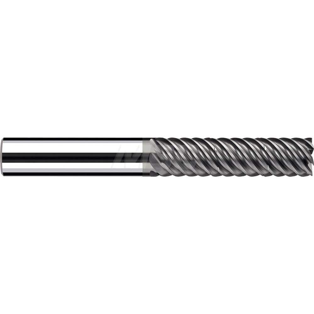 Square End Mill: 3/16'' Dia, 9/16'' LOC, 1/4'' Shank Dia, 2-1/4'' OAL, 5 Flutes, Solid Carbide Single End, Polychrom Finish, Spiral Flute, 55 ™ Variable Helix, RH Cut, RH Flute, Series E-Cut