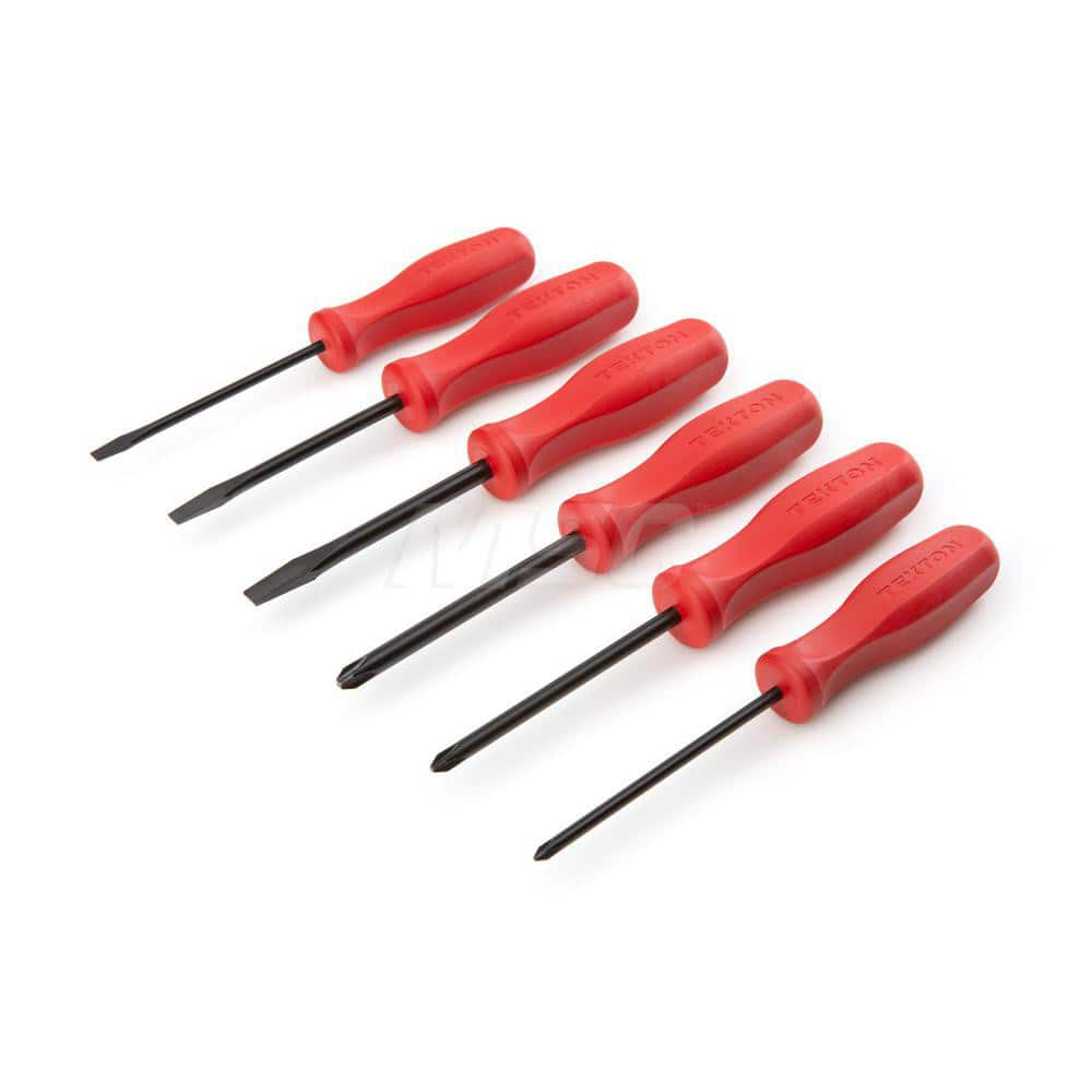 Screwdriver Set: 6 Pc, Phillips & Slotted