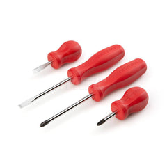 Screwdriver Set: 4 Pc, Phillips & Slotted