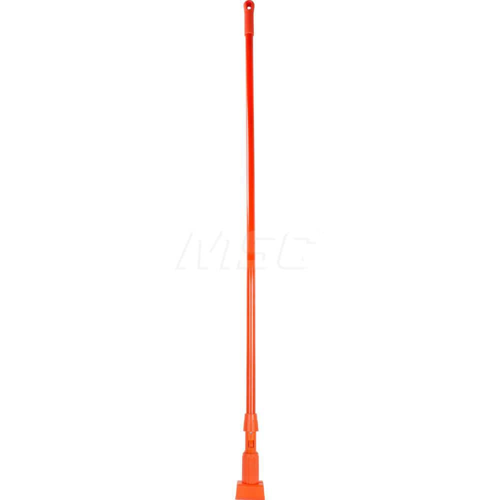 Mop Handles; For Use With: Wide-Band Mesh Wet Mop Heads; Connection Type: Clamp Jaw; Handle Type: Clamp Jaw; Handle Length (Inch): 60; Handle Material: Fiberglass; Handle Style: No; Color: Orange; Connector Material: Polypropylene; Handle Length: 60; Tele