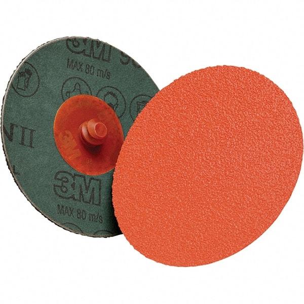 3M - 4" Diam 5/8-11 Threaded Hole 36+ Grit Fiber Disc - Very Coarse Grade, Ceramic, 12,000 Max RPM, Series 987C - Americas Industrial Supply