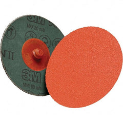 3M - 4" Diam 5/8-11 Threaded Hole 80+ Grit Fiber Disc - Very Coarse Grade, Ceramic, 12,000 Max RPM, Series 987C - Americas Industrial Supply