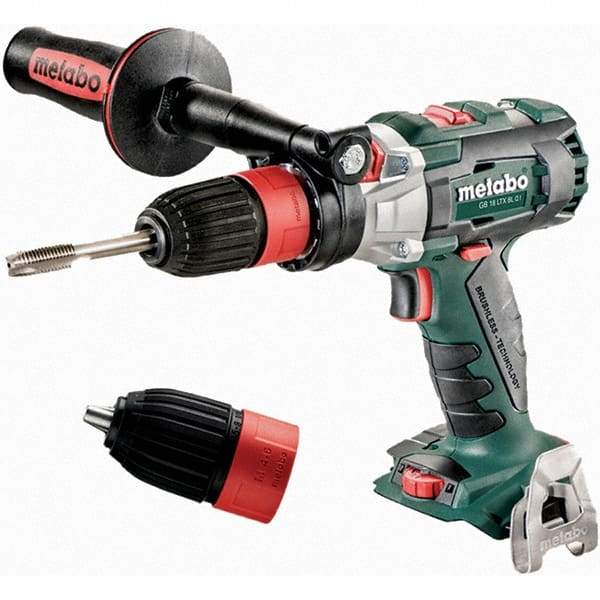 Metabo - 18 Volt 1/2" Chuck Pistol Grip Handle Cordless Drill - 600/2050 RPM, Keyless Chuck, Reversible, Lithium-Ion Batteries Not Included - Americas Industrial Supply