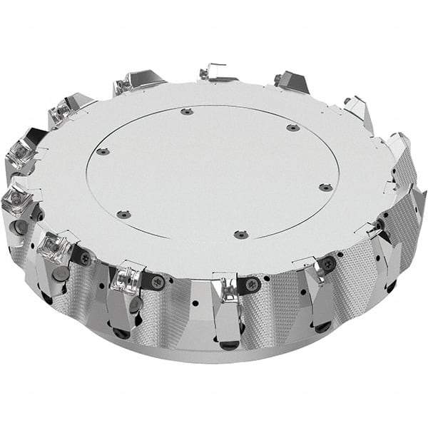 Seco - 250mm Cut Diam, 40mm Arbor Hole, 6mm Max Depth of Cut, 48° Indexable Chamfer & Angle Face Mill - 14 Inserts, SN.. Insert, Right Hand Cut, 14 Flutes, Through Coolant, Series R220.54 - Americas Industrial Supply
