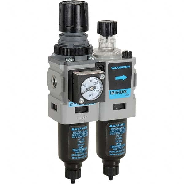 Wilkerson - Filter, Regulator & Lubricator (FRL) Units Configuration: 2 Pc. Filter/Regulator-Lubricator Body Type: Miniature - Americas Industrial Supply