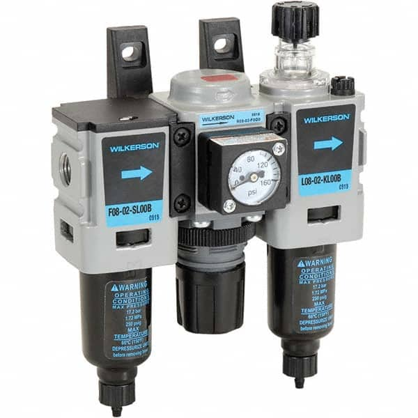 Wilkerson - Filter, Regulator & Lubricator (FRL) Units Configuration: 3 Pc. Filter-Regulator-Lubricator Body Type: Miniature - Americas Industrial Supply