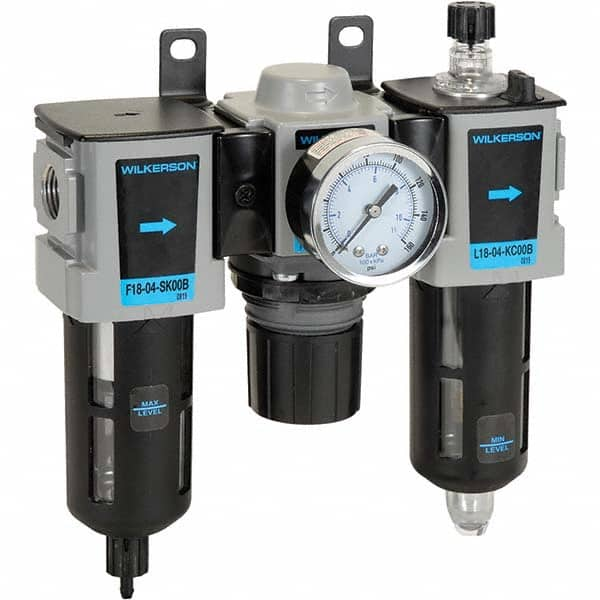 Wilkerson - Filter, Regulator & Lubricator (FRL) Units Configuration: 3 Pc. Filter-Regulator-Lubricator Body Type: Compact - Americas Industrial Supply