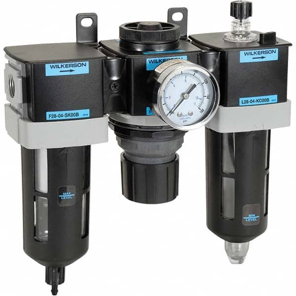 Wilkerson - Filter, Regulator & Lubricator (FRL) Units Configuration: 3 Pc. Filter-Regulator-Lubricator Body Type: Standard - Americas Industrial Supply