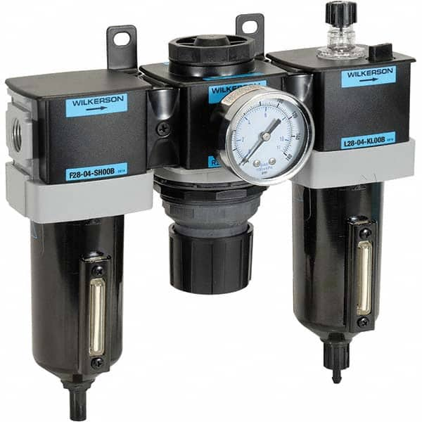 Wilkerson - Filter, Regulator & Lubricator (FRL) Units Configuration: 3 Pc. Filter-Regulator-Lubricator Body Type: Standard - Americas Industrial Supply