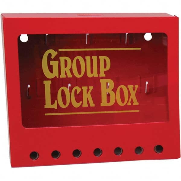 Brady - 1 8-Piece Kit 2-1/4" Deep x 8" Wide x 7" High Wall Mount Group Lockout Box - Americas Industrial Supply