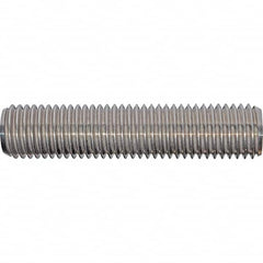 Value Collection - 7/8-9 4" OAL Fully Threaded Stud - Stainless Steel, Plain Finish, 4" Equal Thread Length, 4" Short Thread Length - Americas Industrial Supply