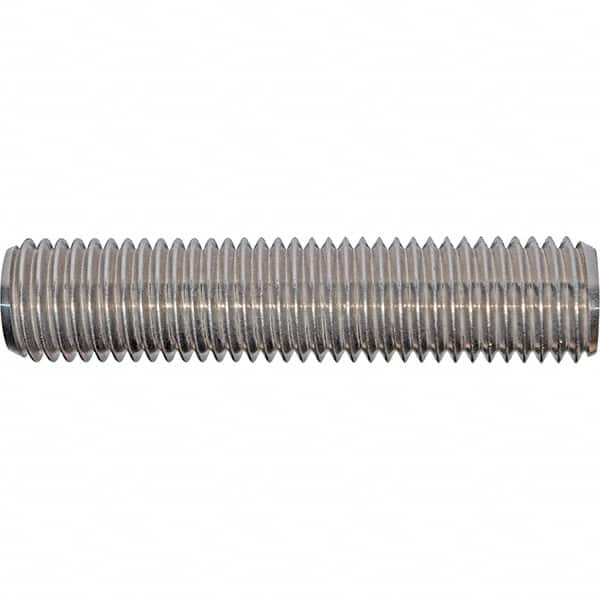 Value Collection - 5/8-11 2-1/4" OAL Fully Threaded Stud - Steel, Plain Finish, 2-1/4" Equal Thread Length, 2-1/4" Short Thread Length - Americas Industrial Supply