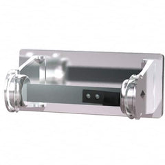 ASI-American Specialties, Inc. - Standard Single Roll Stainless Steel Toilet Tissue Dispenser - 6" Wide x 2-3/4" High x 4-1/4" Deep, Silver - Americas Industrial Supply