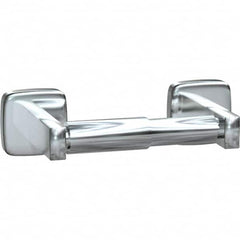 ASI-American Specialties, Inc. - Standard Double Roll Stainless Steel Toilet Tissue Dispenser - 13-1/2" Wide x 2" High x 3-7/8" Deep, Silver - Americas Industrial Supply