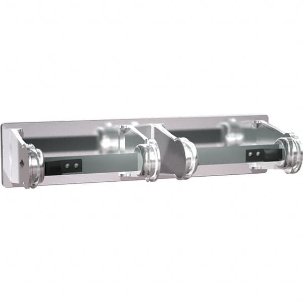 ASI-American Specialties, Inc. - Standard Double Roll Stainless Steel Toilet Tissue Dispenser - 12-3/8" Wide x 2-3/4" High x 4-1/4" Deep, Silver - Americas Industrial Supply