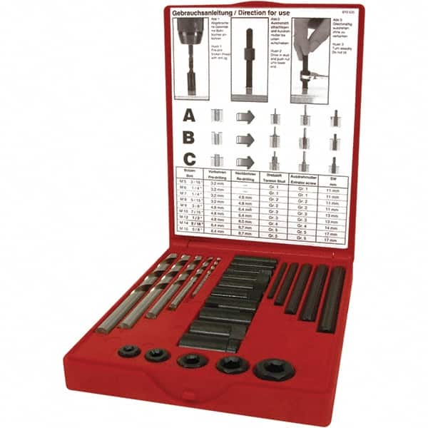 Rothenberger - Bolt Extractor Sets Tool Type: Plumbing Thread-Extractor Size Range (Inch): 1/8 - 5/16 - Americas Industrial Supply