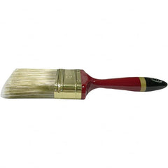 Weiler - 4" Flat Nylon/Polyester Varnish Brush - 3" Bristle Length, 8" Poly Foam Handle - Americas Industrial Supply