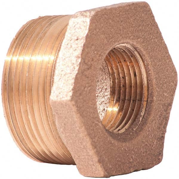 Merit Brass - Brass & Chrome Pipe Fittings Type: Hex Bushing Fitting Size: 1 x 1/8 - Americas Industrial Supply