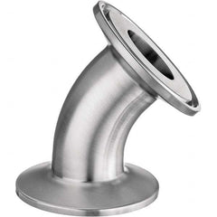 Value Collection - Sanitary Stainless Steel Pipe Fittings Type: 45 Elbow Style: Quick-Clamp - Americas Industrial Supply