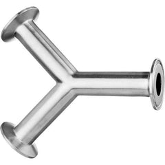 Value Collection - Sanitary Stainless Steel Pipe Fittings Type: Wye Style: Quick-Clamp - Americas Industrial Supply