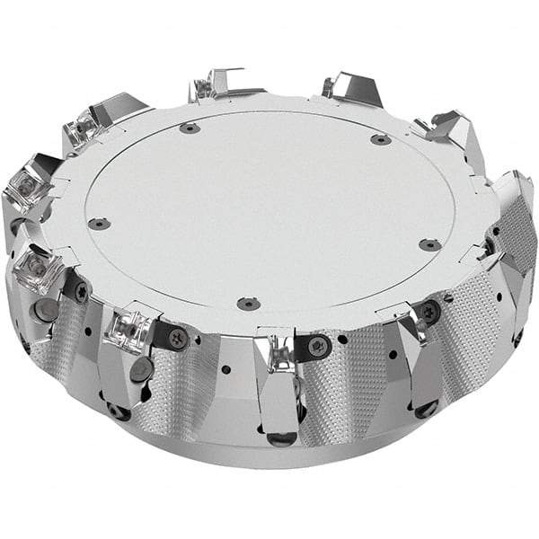 Seco - 200mm Cut Diam, 40mm Arbor Hole, 6mm Max Depth of Cut, 48° Indexable Chamfer & Angle Face Mill - 11 Inserts, SN.. Insert, Right Hand Cut, 11 Flutes, Through Coolant, Series R220.54 - Americas Industrial Supply