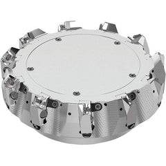 Seco - 200mm Cut Diam, 40mm Arbor Hole, 6mm Max Depth of Cut, 48° Indexable Chamfer & Angle Face Mill - 11 Inserts, SN.. Insert, Right Hand Cut, 11 Flutes, Through Coolant, Series R220.54 - Americas Industrial Supply