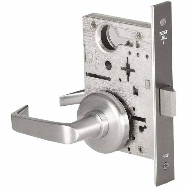 Best - Passage Lever Lockset for 1-3/4" Thick Doors - Americas Industrial Supply