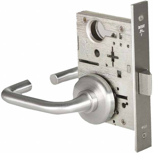 Best - Passage Lever Lockset for 1-3/4" Thick Doors - Americas Industrial Supply