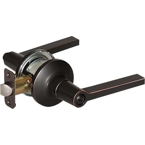 Stanley - Privacy Lever Lockset for 1-3/8 to 1-3/4" Thick Doors - Americas Industrial Supply
