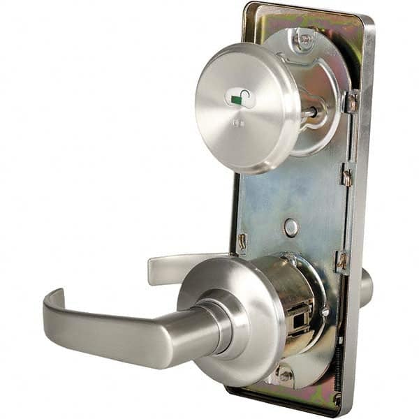 Stanley - Privacy Lever Lockset for 1-3/8 to 1-3/4" Thick Doors - Americas Industrial Supply