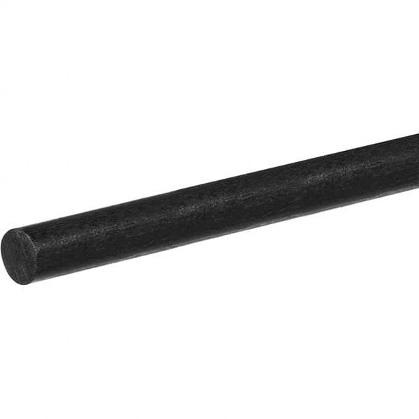 USA Sealing - 1' x 1/2" Black Carbon Fiber (Unidirectional) Rod - Americas Industrial Supply