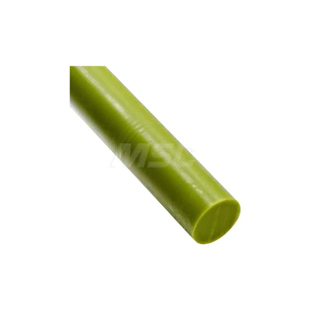 Plastic Rod: Garolite (G-11), 4' Long, 1″ Dia, Green Rockwell M-110