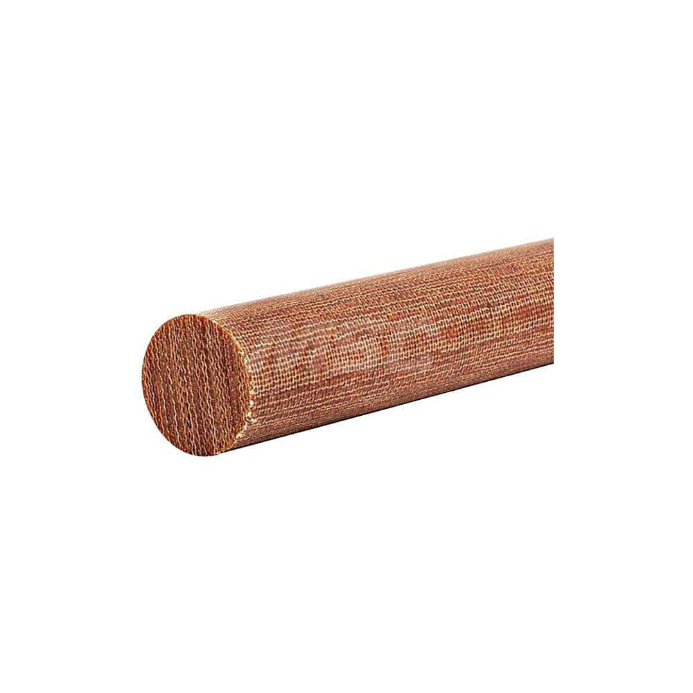 Plastic Rod: Garolite (CE), 1' Long, 7/16″ Dia, Brown Rockwell M-100