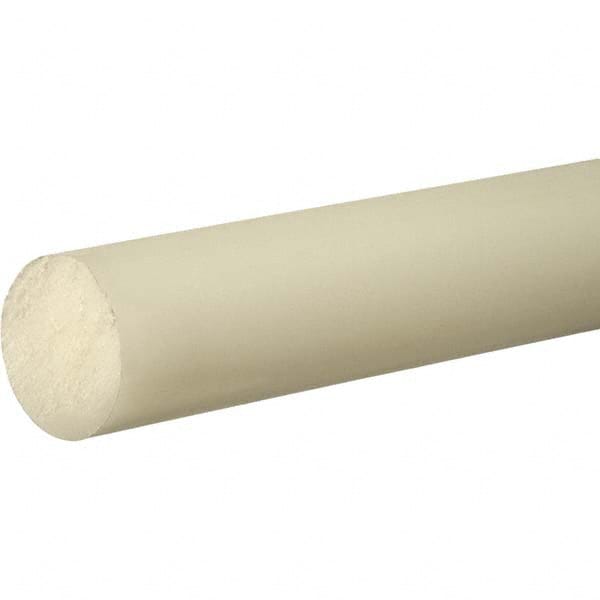 USA Sealing - 3' x 1-1/2" Semi-Clear White Polypropylene Rod - Americas Industrial Supply