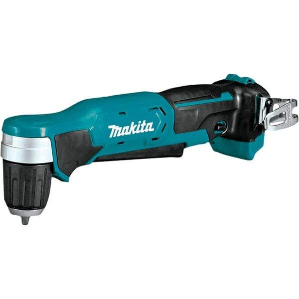 Makita - 12 Volt 3/8" Chuck Right Angle Handle Cordless Drill - 0-1100 RPM, Keyless Chuck, Reversible, Lithium-Ion Batteries Not Included - Americas Industrial Supply