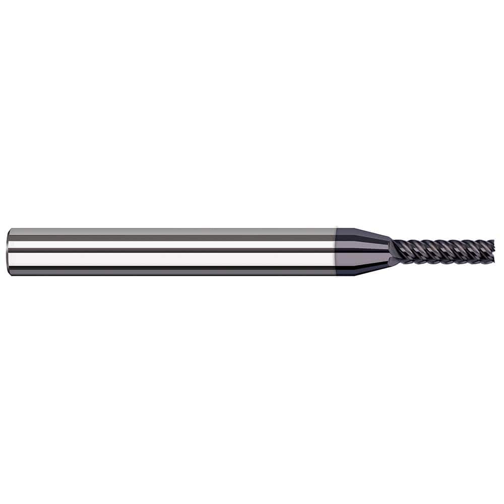 Harvey Tool - 1/64", 1/16" LOC, 1/8" Shank Diam, 2-1/2" OAL, 4 Flute, Solid Carbide Square End Mill - Exact Industrial Supply