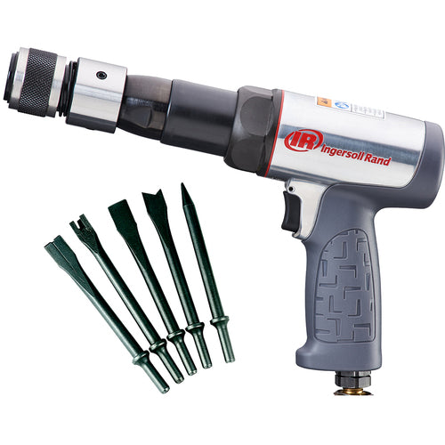 ‎119MAXK Industrial Duty Air Hammer Kit, Includes 5-peice Chisel Set, Vibration Reduced, 2530 BPM, 3-1/2 inch Stroke, 3/4 inch Bore Diameter