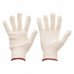 Size Small-EcoKnit - white ambidextrous knit glove - knit wrist - 80% polyester / 20% cotton - Americas Industrial Supply