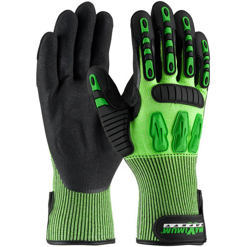 ‎120-5130/S Oil /Gas Gloves - Maximum Safety TuffMax3 - Nitrile Coated Palm - TPR Reinforcements - EN3 - Exact Industrial Supply