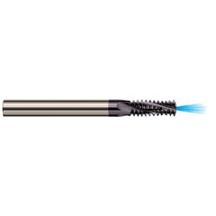 Harvey Tool - M6 X 1.00 Internal/External 1mm Pitch 3/16" Shank 3-Flute Solid Carbide Helical Flute Thread Mill - Exact Industrial Supply