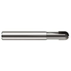 1/2″ Dia. × 1/2″ Shank × 1/2″ DOC × 3″ OAL, PCD Diamond, 2 Flute, Ballnose End Mill - Exact Industrial Supply