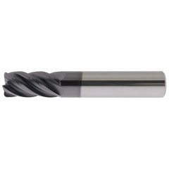 Corner Radius End Mill Head: 1/4″ Dia, 1/2″ LOC, 5 Flutes Solid Carbide, PowerLayer Coated, Series US556