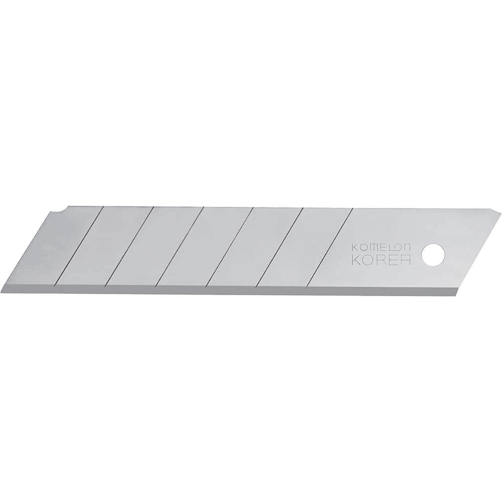 Komelon - Knife Blades; Type: Snap-Off Blade ; Blade Length (mm): 25.0000 ; Overall Length (mm): 25.0000 ; Number of Blades: 10 ; Color: Silver - Exact Industrial Supply