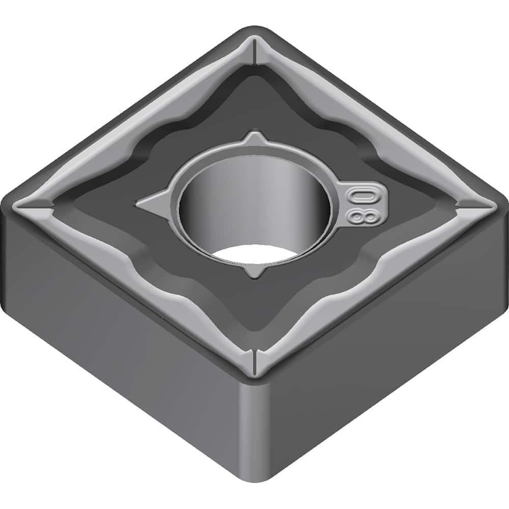 SNMG643EEM AC8025P Carbide Turning Insert Absotech Finish, 0.75″ Long, 3/4″ Inscribed Circle, 0.0472″ Corner Radius, 1/4″ Thick, 90° Included Angle, Series AC8000P